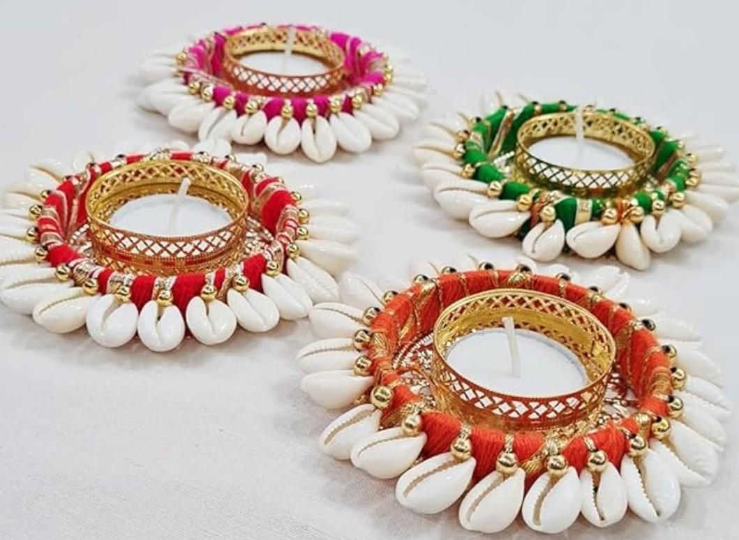π Cowrie Shell Tealight Holder β¨
