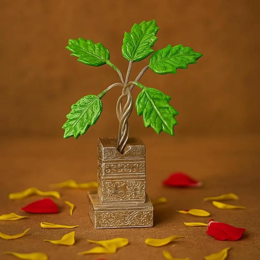 ✨ Handcrafted Tulsi Plant Idol - Perfect for Your Pooja Room