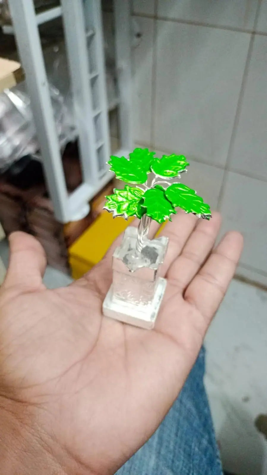 ✨ Handcrafted Tulsi Plant Idol - Perfect for Your Pooja Room