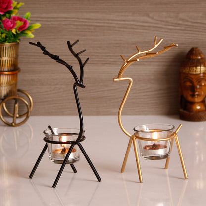 ✨ Elegant Deer Tea Light Holders