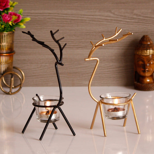 ✨ Elegant Deer Tea Light Holders
