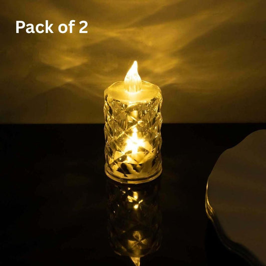 ✨ Enchanting LED Crystal Diya Set ✨