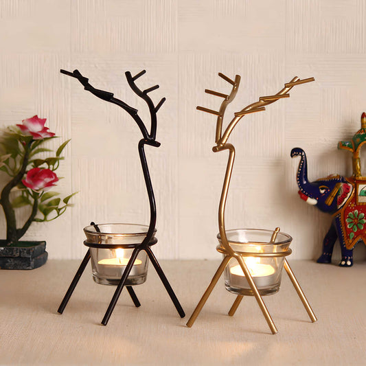 ✨ Elegant Deer Tea Light Holders
