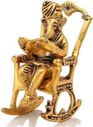 ✨ Golden Ganesha on a Rocking Chair ✨