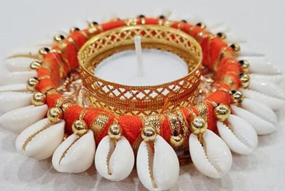 🐚 Cowrie Shell Tealight Holder  ✨
