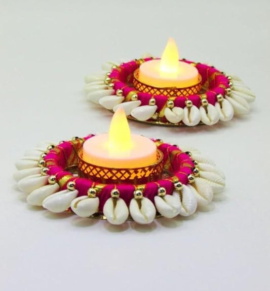 🐚 Cowrie Shell Tealight Holder  ✨