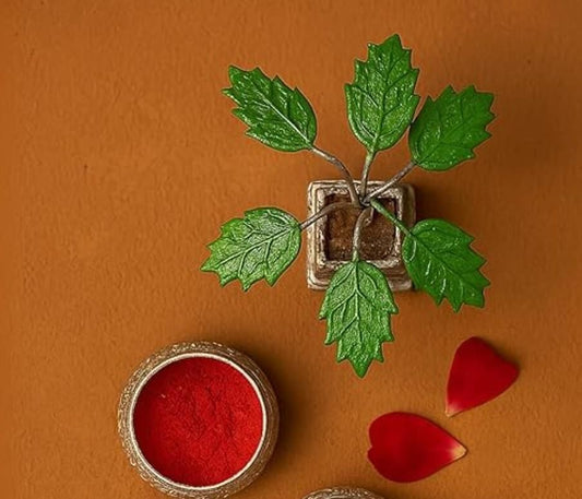 ✨ Handcrafted Tulsi Plant Idol - Perfect for Your Pooja Room