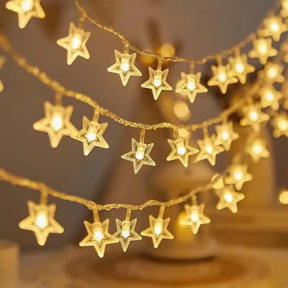 🌟 Warm White Star Fairy Lights ✨ Perfect Glow!
