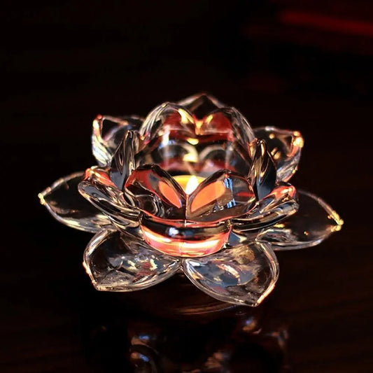 🪷 Lotus Glass Candle Holder ✨