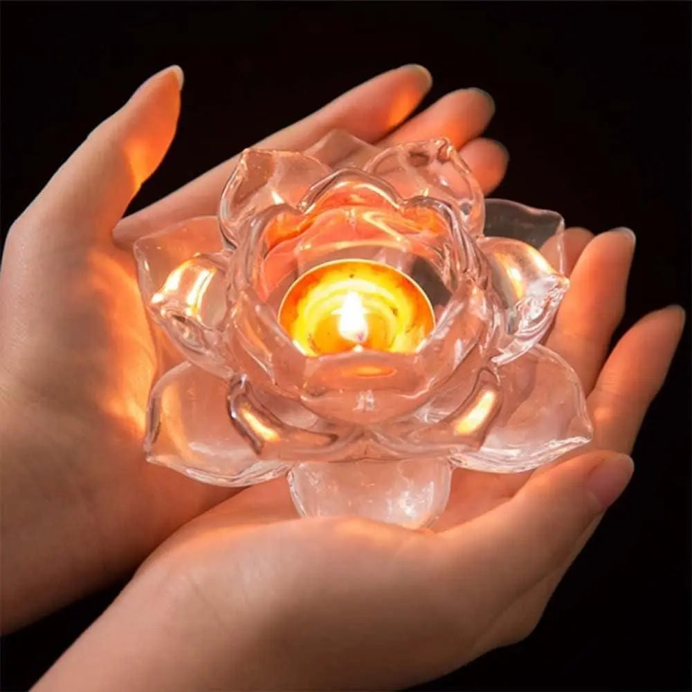 🪷 Lotus Glass Candle Holder ✨