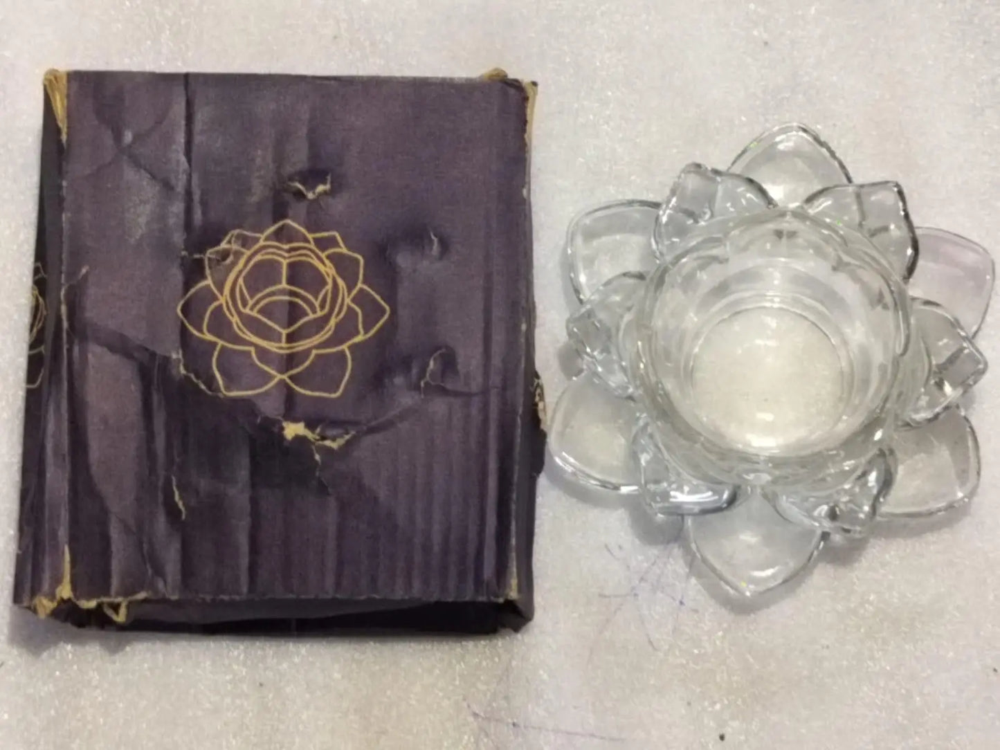 🪷 Lotus Glass Candle Holder ✨