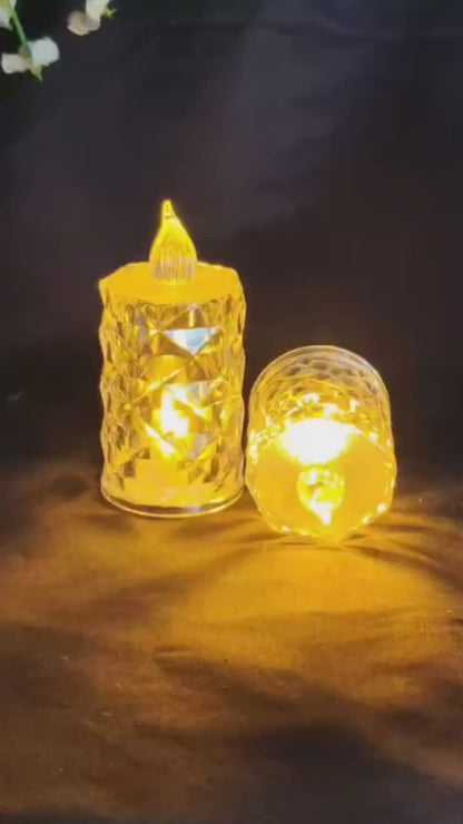 ✨ Enchanting LED Crystal Diya Set ✨