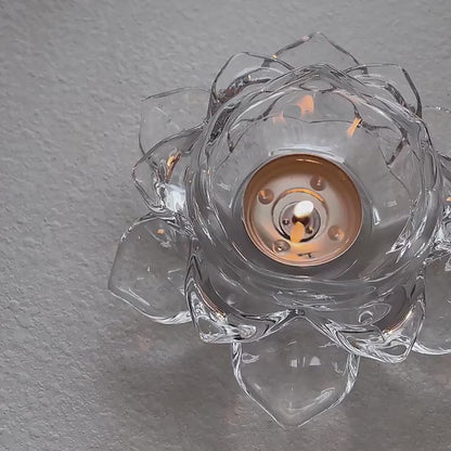 🪷 Lotus Glass Candle Holder ✨